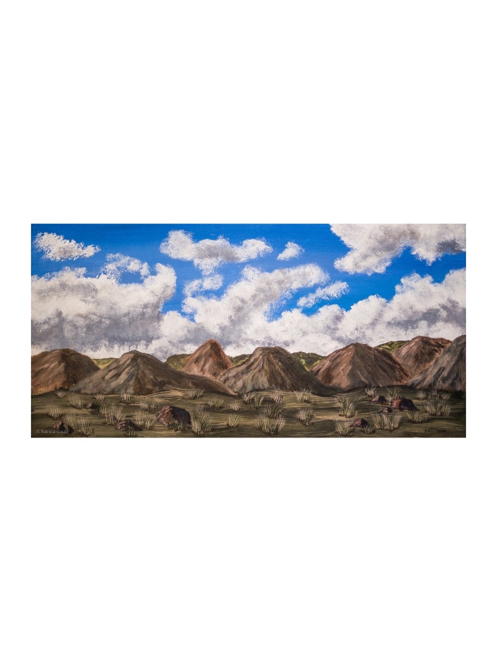 HILLS & CLOUDS - original acrylic painting on canvas